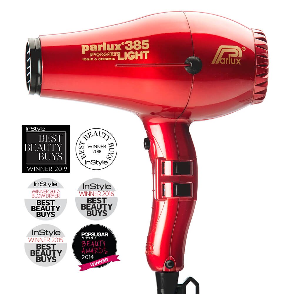 Parlux 385 Power Light Ceramic and Ionic Hair Dryer Red