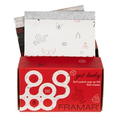 FRAMAR LUCKY POP UP FOIL PU-500LUCK  5X11 GET LUCKY BLACK/WHITE ALTERNATE