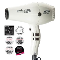 Parlux 385 Power Light Ceramic and Ionic Hair Dryer White