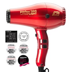 Parlux 385 Power Light Ceramic and Ionic Hair Dryer, Red