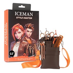 Iceman Style Hunter 6” Hairdressing Scissors Set Orange