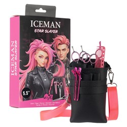 Iceman Star Slayer 5.5” Hairdressing Scissors Set Pink