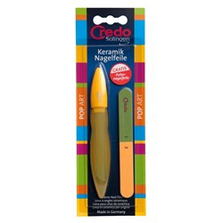 Credo Pop Art Ceramic Nail File Pack in Yellow