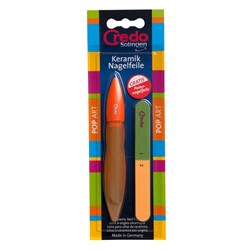 Credo Pop Art Ceramic Nail File Pack in Orange
