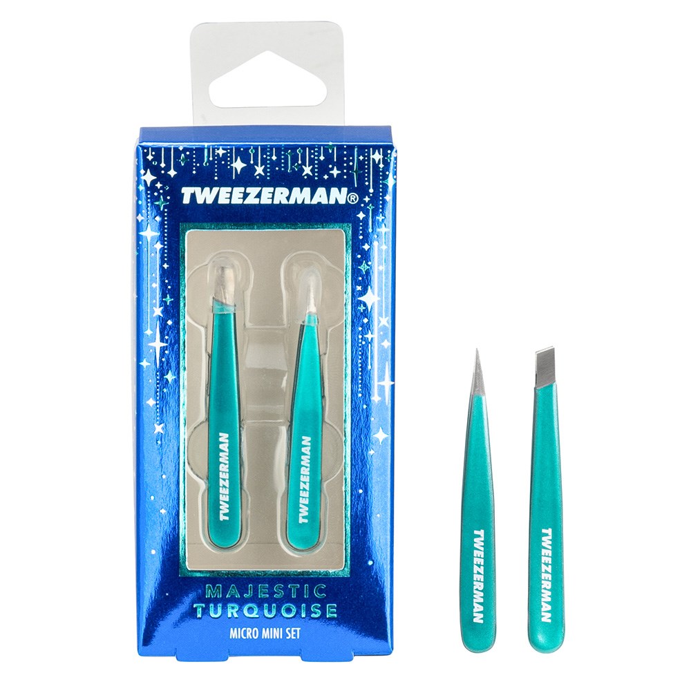 Tweezerman Micro Mini Tweezer Set Turquoise - i-glamour.com
