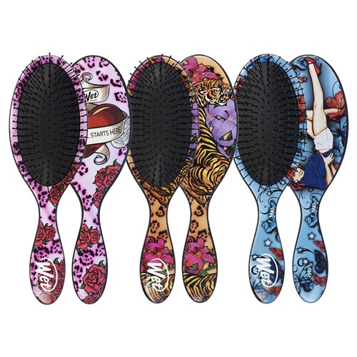 WetBrush Tattoo Detangling Hair Brush Tiger Lily