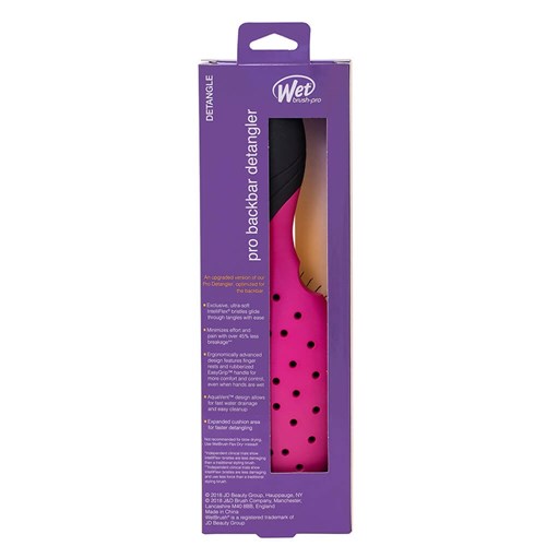 WetBrush Pro Backbar Detangler Hair Brush Pink