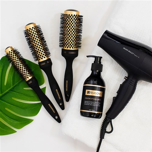 Brushworx Gold Ceramic Hot Tube Hair Brush, Large 