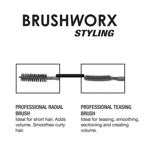 Brushworx Styler Small Bottle Brush - Black, (25mm)