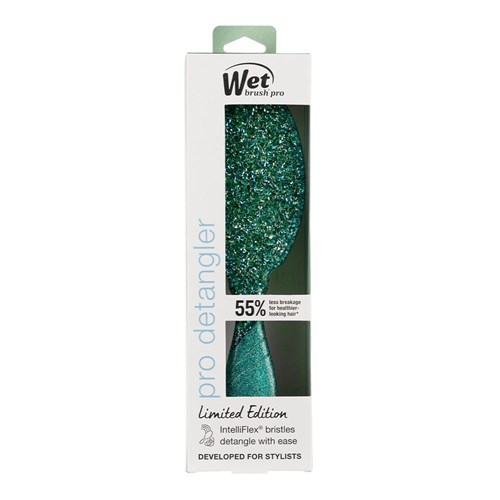 WetBrush Pro Winter Tinsel Detangler Green