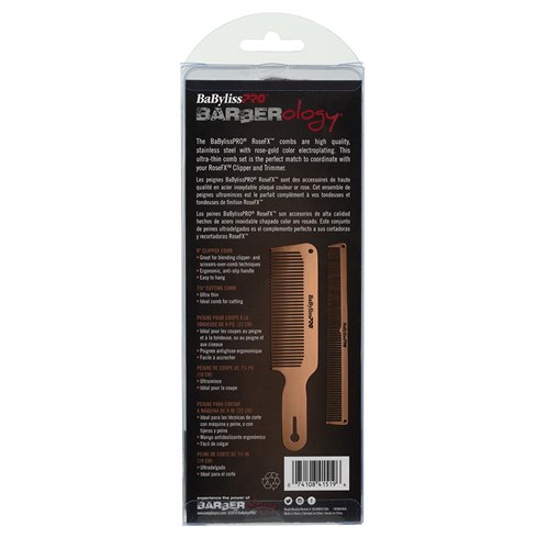 BaBylissPRO RoseFX Metal Comb Set