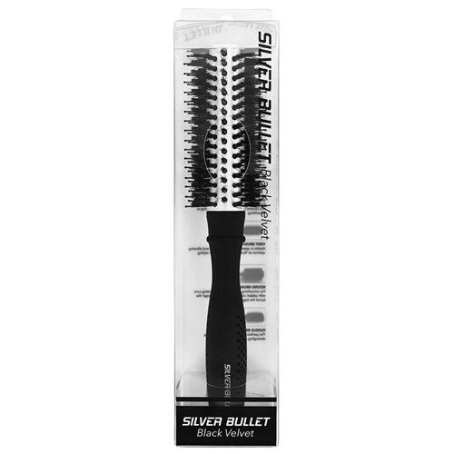 Silver Bullet Black Velvet Round Hair Brush Medium