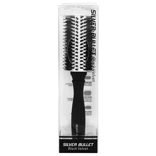 Silver Bullet Black Velvet Round Hair Brush Large