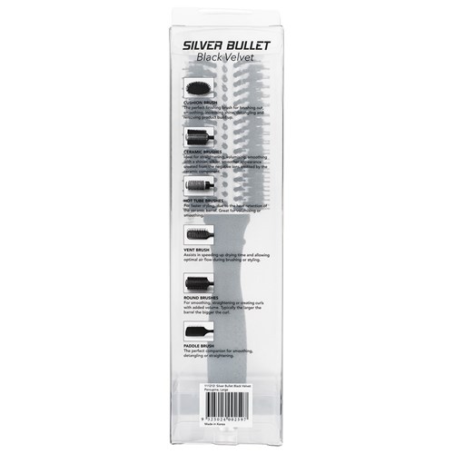 Silver Bullet Black Velvet Round Hair Brush Large
