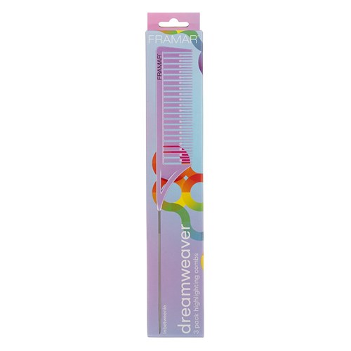 Framar Dreamweaver Highlighting Tail Combs 3pk Pastel