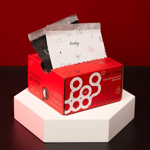 FRAMAR LUCKY POP UP FOIL PU-500LUCK  5X11 GET LUCKY BLACK/WHITE ALTERNATE