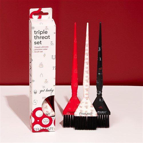 FRAMAR LUCKY TRIPLE THREAT SET HB-TTS-LUCK 3PK TINT BRUSH GET LUCKY