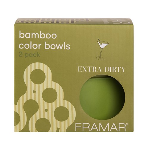 Framar Bamboo Colour Bowls 2pk Extra Dirty