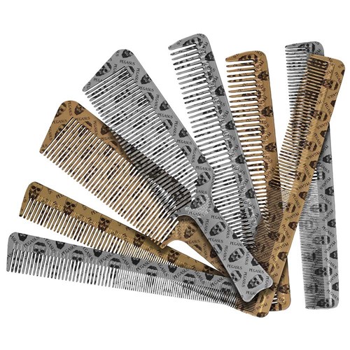 Pegasus Skulleto 303 Barber Comb Tapered Silver
