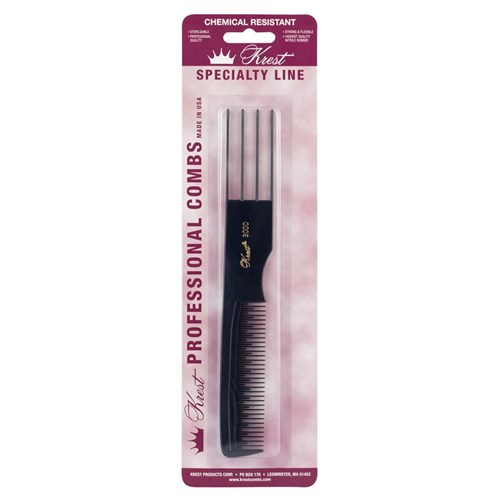 Krest Professional 3000 Teasing Hair Comb in Black 