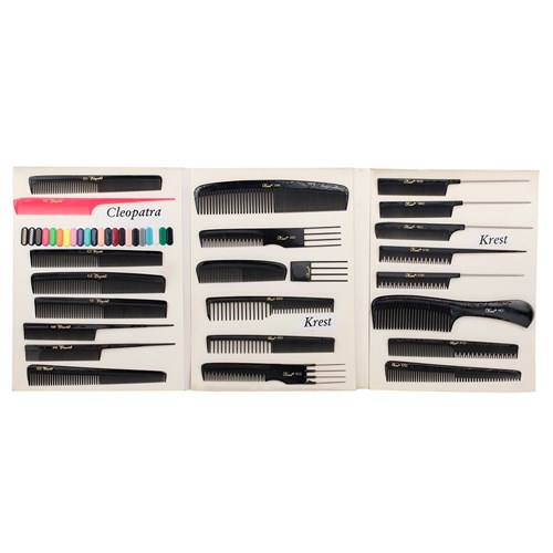 Krest Cleopatra 4640 Fine Teeth Tail Comb in Black 