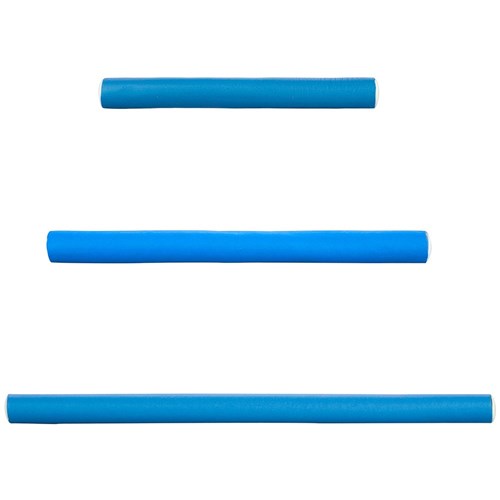 Hair FX Short Flexible Rollers Blue 12pk