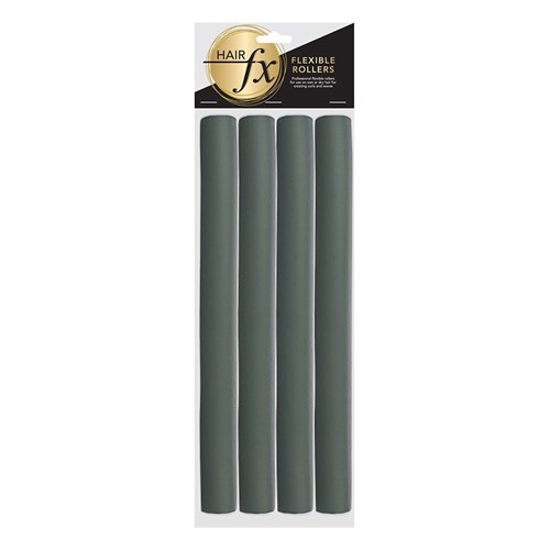 Hair FX Extra Large Flexible Rollers Green 4pk