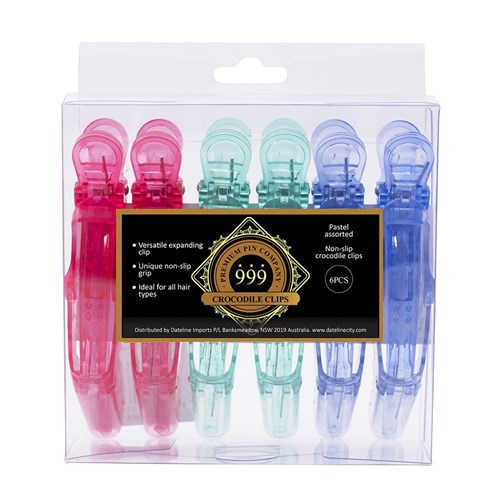 Premium Pin Company 999 Crocodile Clips - Coloured, 6pc 
