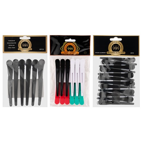 Premium Pin Company 999 Black Sectioning Clips 6pk
