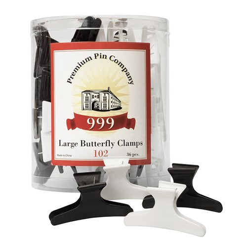 Premium Pin Company 999 Large Black & White Butterfly Clamps - 102
