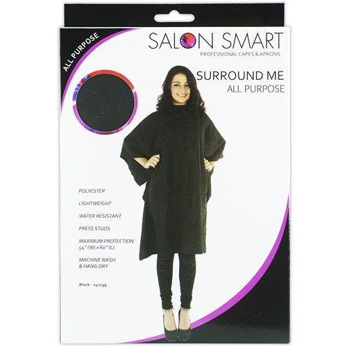 Salon Smart Surround Me All Purpose Cape Black