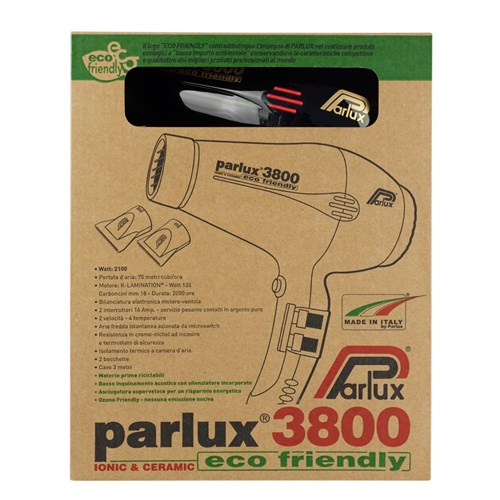 Parlux 3800 Ionic and Ceramic Hair Dryer Black