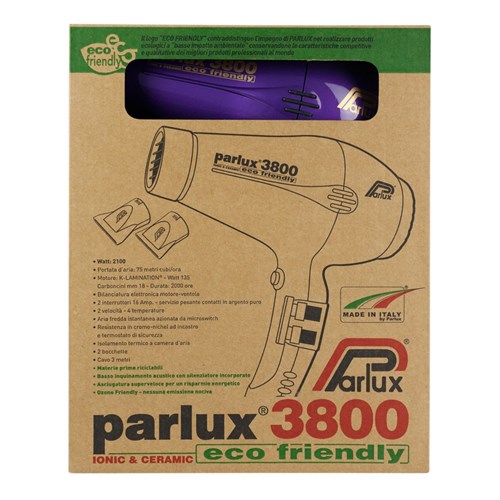 Parlux 3800 Ionic and Ceramic Hair Dryer Purple