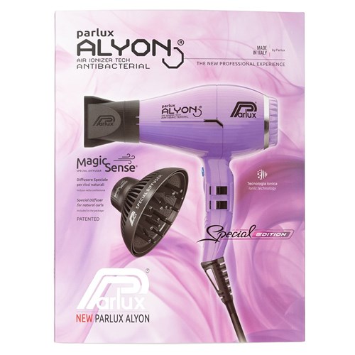 Parlux Alyon Air Ionizer Tech Hair Dryer And Diffuser Lilac