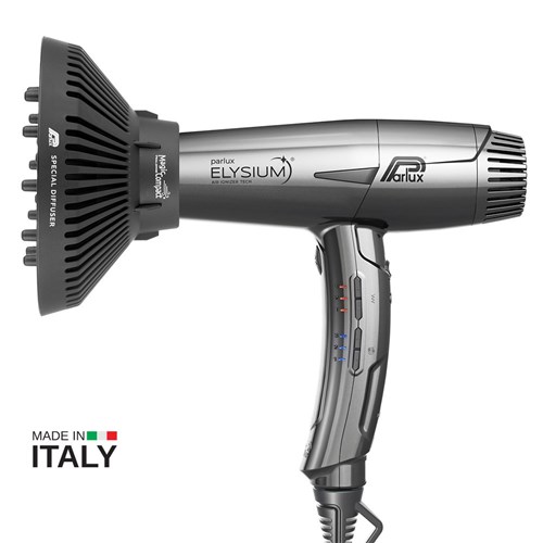 Parlux Elysium Hair Dryer and Diffuser Graphite