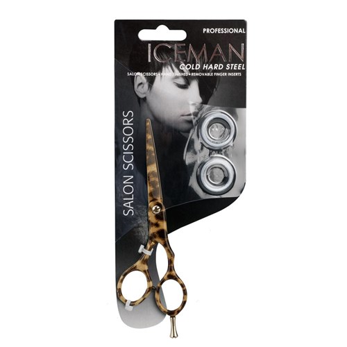 Iceman Retro 5.5” Hairdressing Scissors Leopard Print