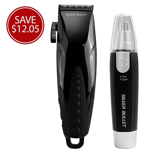 Silver Bullet Clean Cut Clipper & Nose Trimmer Pack
