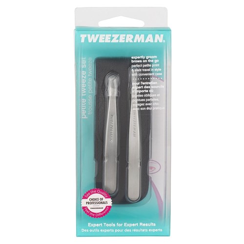 Tweezerman Petite Tweezer Set, Black