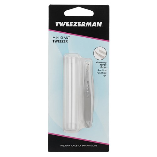 Tweezerman Mini Slant Tweezer - stainless steel