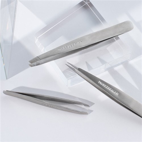 Tweezerman Mini Slant Tweezer - stainless steel
