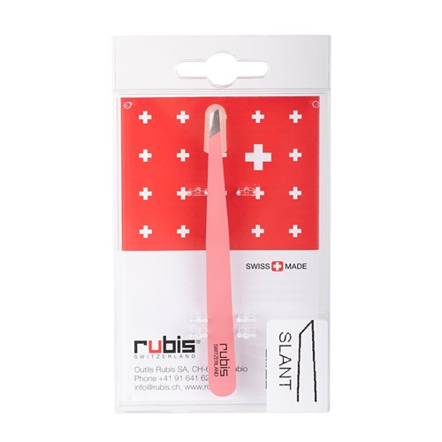 Rubis Slant Tweezer Pink  