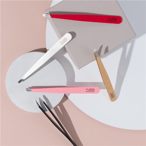 Rubis Slant Tweezer Pink  