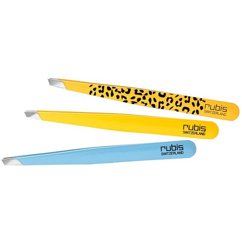 Rubis Slant Tweezer Yellow Leopard