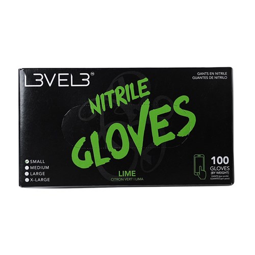 LVL3 NITRILE GLOVES LIME SML 11400 100CT LEVEL3 L3VEL3