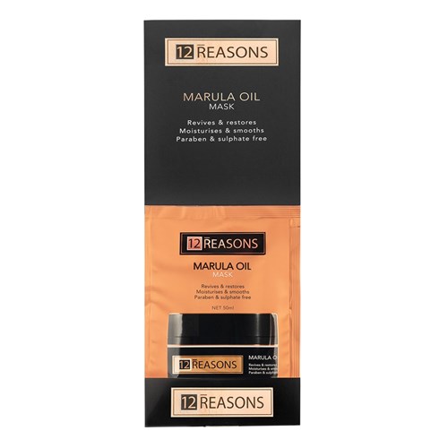12R MARULA OIL 12PC SACHET DIS DISPLAY 50ml SACHETS MASK 12 REASONS
