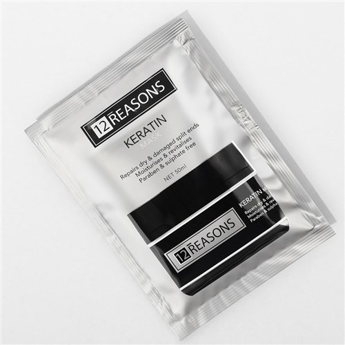 12R KERATIN 12PC SACHET DIS DISPLAY 50ml SACHETS MASK 12 REASONS