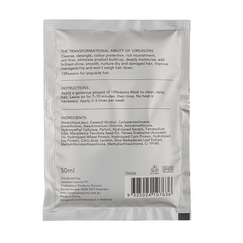 12R KERATIN MASK SACHET 50ml 12 REASON SINGLE SACHET * TAKE FROM 704263 *