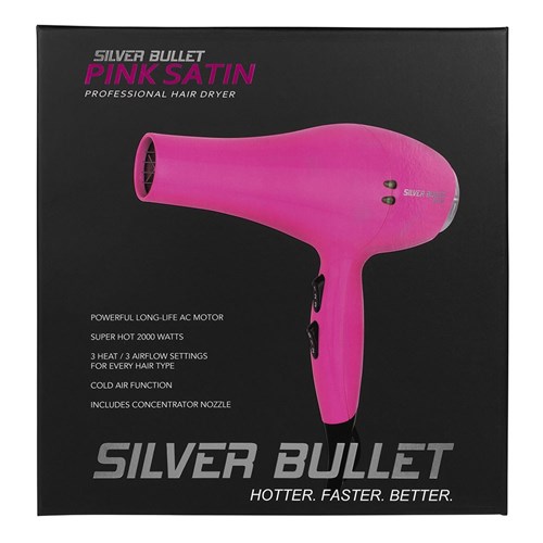 Silver Bullet Satin Hair Dryer Pink 