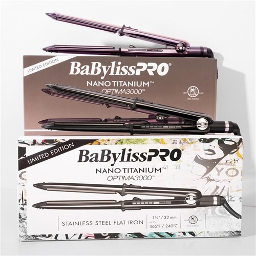 BaBylissPRO Nano Titanium Optima 3000 Hair Straightener Black