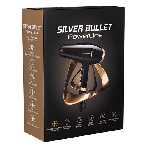 Silver Bullet Powerline Hair Dryer Black